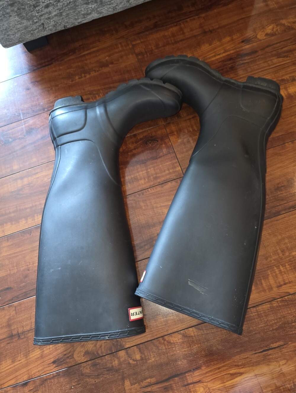 Hunter Women's Black Tall Rain Boots - Picture 3 of 9